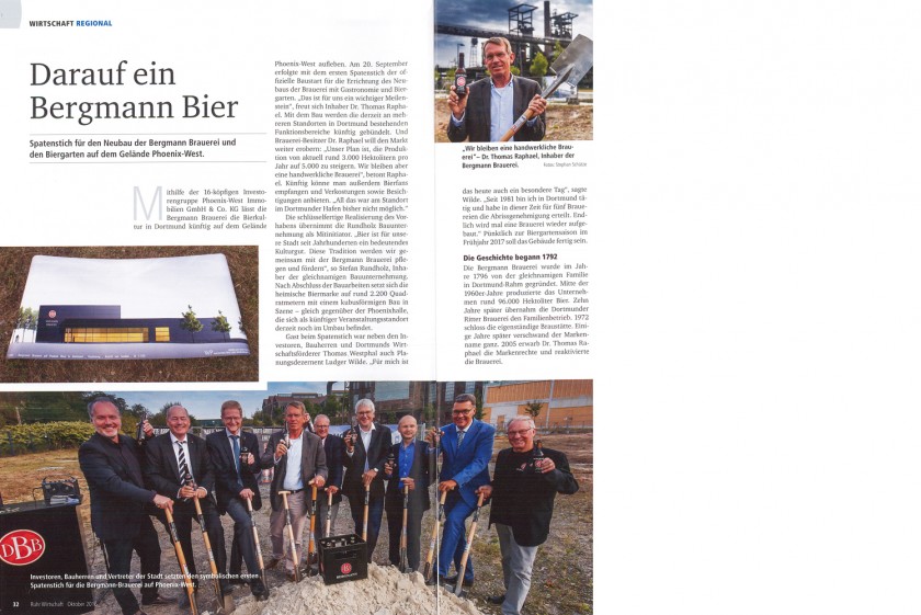 Bergmann Brauerei – Spatenstich 10/2016